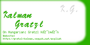 kalman gratzl business card